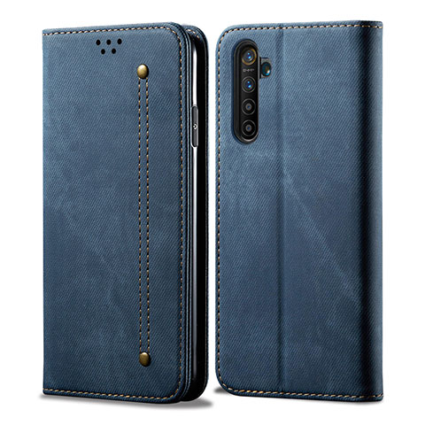 Funda de pano Cartera con Soporte para Realme X50 Pro 5G Azul