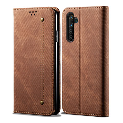 Funda de pano Cartera con Soporte para Realme X50 Pro 5G Marron