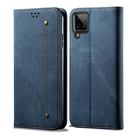 Funda de pano Cartera con Soporte para Samsung Galaxy A12 5G Azul