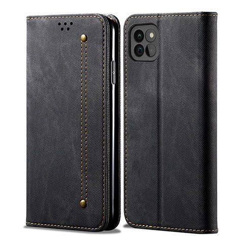 Funda de pano Cartera con Soporte para Samsung Galaxy A22s 5G Negro