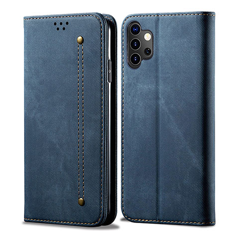 Funda de pano Cartera con Soporte para Samsung Galaxy A32 5G Azul