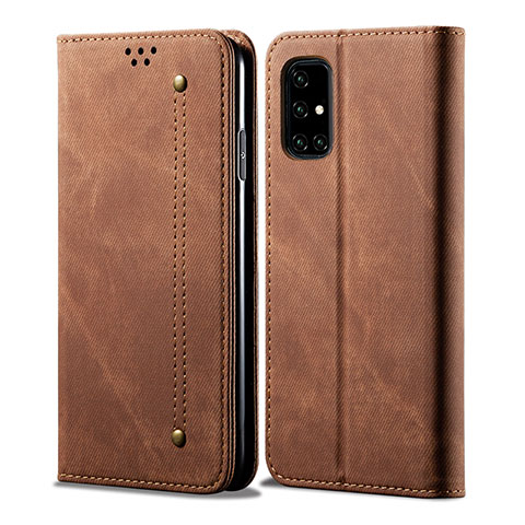 Funda de pano Cartera con Soporte para Samsung Galaxy A51 5G Marron