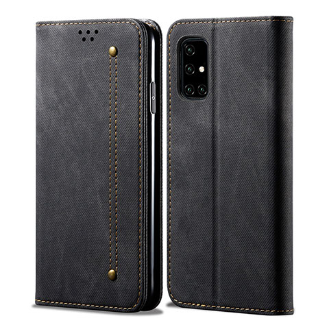 Funda de pano Cartera con Soporte para Samsung Galaxy A51 5G Negro