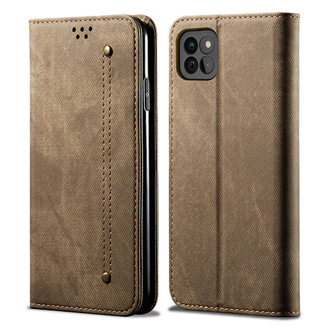 Funda de pano Cartera con Soporte para Samsung Galaxy F42 5G Caqui