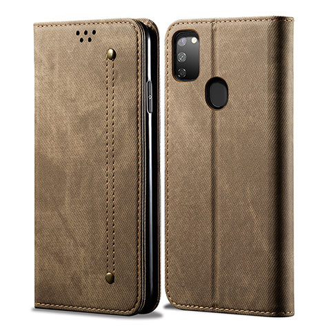 Funda de pano Cartera con Soporte para Samsung Galaxy M30s Caqui