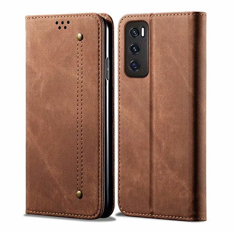 Funda de pano Cartera con Soporte para Vivo V20 SE Marron