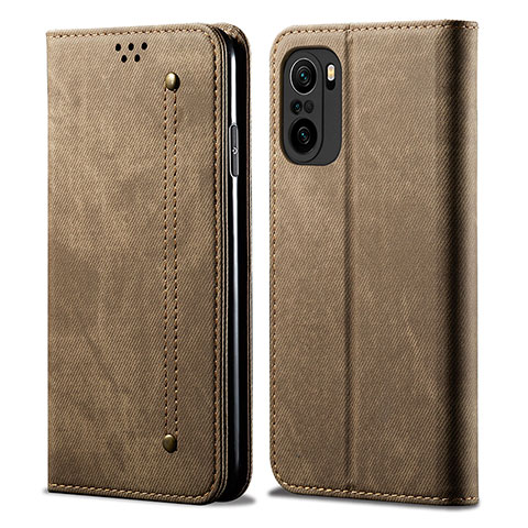 Funda de pano Cartera con Soporte para Xiaomi Mi 11X 5G Caqui