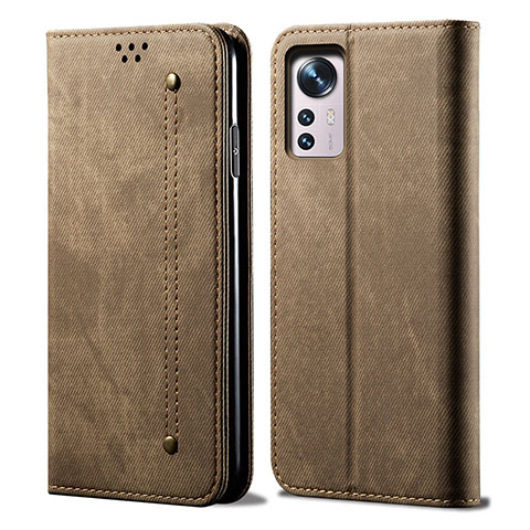 Funda de pano Cartera con Soporte para Xiaomi Mi 12 Lite 5G Caqui