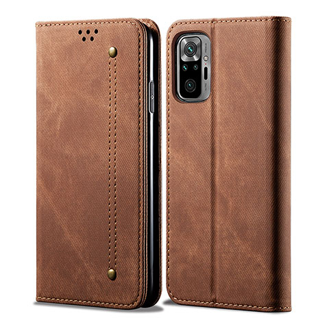 Funda de pano Cartera con Soporte para Xiaomi Poco M5S Marron