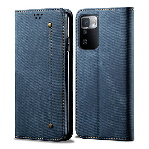 Funda de pano Cartera con Soporte para Xiaomi Poco X3 GT 5G Azul