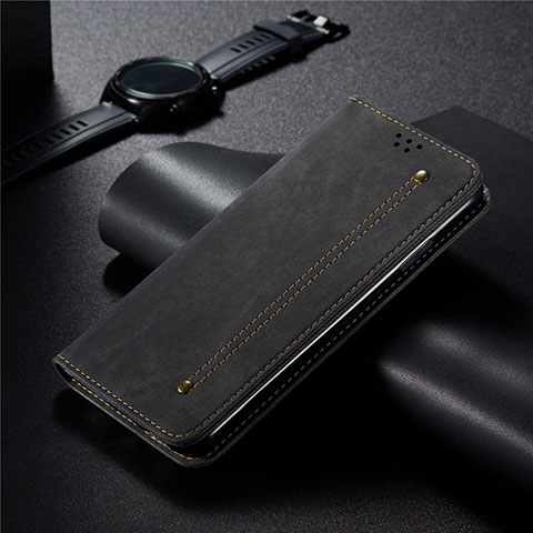 Funda de pano Cartera con Soporte para Xiaomi Redmi 10X Pro 5G Negro