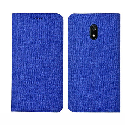 Funda de pano Cartera con Soporte para Xiaomi Redmi 8A Azul