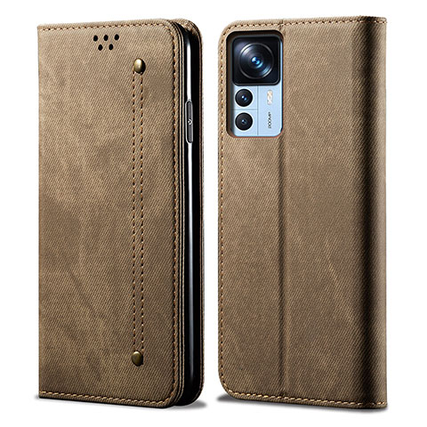 Funda de pano Cartera con Soporte para Xiaomi Redmi K50 Ultra 5G Caqui