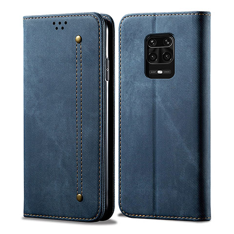 Funda de pano Cartera con Soporte para Xiaomi Redmi Note 10 Lite India Azul