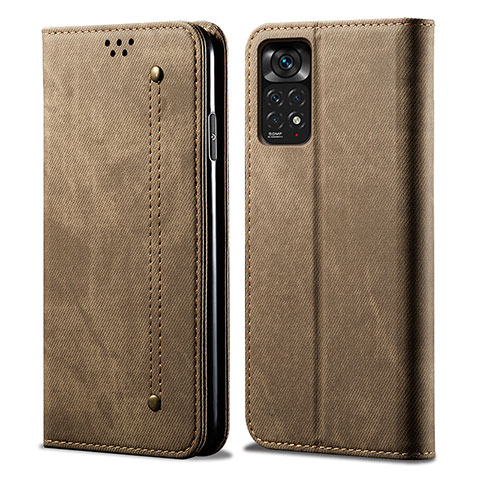 Funda de pano Cartera con Soporte para Xiaomi Redmi Note 11 4G (2022) Caqui