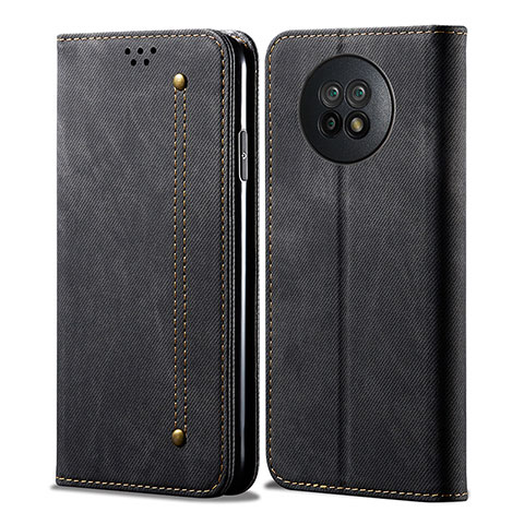 Funda de pano Cartera con Soporte para Xiaomi Redmi Note 9 5G Negro