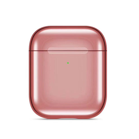 Funda de Silicona con Mosqueton Enchufe para AirPods Carcasa de Carga C07 Oro Rosa