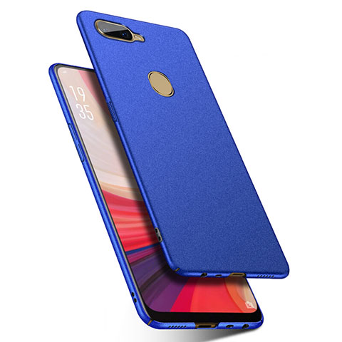 Funda Dura Plastico Rigida Carcasa Fino Arenisca para Oppo AX7 Azul