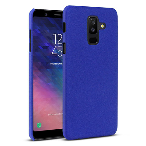 Funda Dura Plastico Rigida Carcasa Fino Arenisca para Samsung Galaxy A6 Plus Azul