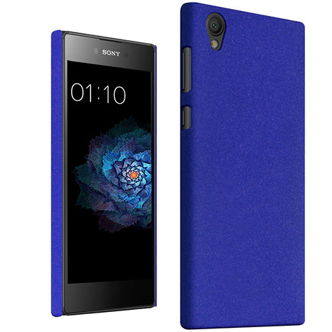 Funda Dura Plastico Rigida Carcasa Fino Arenisca para Sony Xperia L1 Azul