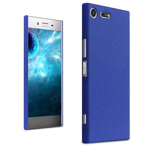 Funda Dura Plastico Rigida Carcasa Fino Arenisca para Sony Xperia XZ Premium Azul