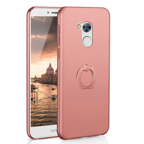 Funda Dura Plastico Rigida Carcasa Mate con Anillo de dedo Soporte A01 para Huawei Honor 6A Oro Rosa