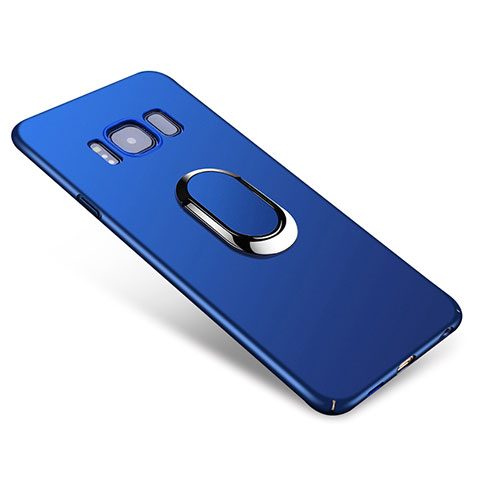 Funda Dura Plastico Rigida Carcasa Mate con Anillo de dedo Soporte A01 para Samsung Galaxy S8 Plus Azul