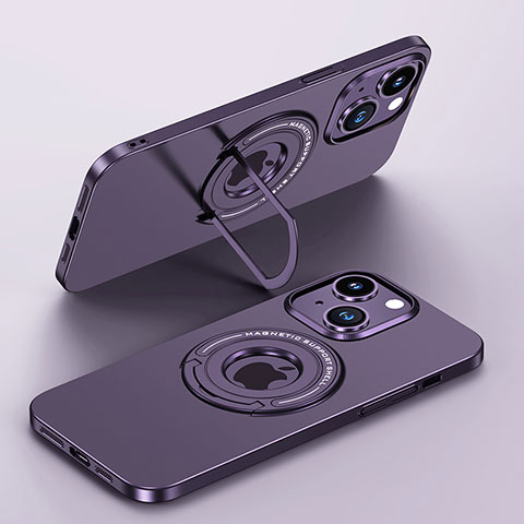 Funda Dura Plastico Rigida Carcasa Mate con Mag-Safe Magnetic JB1 para Apple iPhone 15 Morado