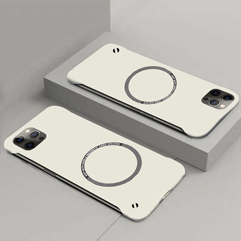 Funda Dura Plastico Rigida Carcasa Mate con Mag-Safe Magnetic P01 para Apple iPhone 14 Blanco