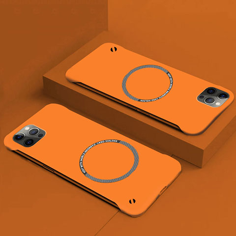 Funda Dura Plastico Rigida Carcasa Mate con Mag-Safe Magnetic P01 para Apple iPhone 15 Plus Naranja