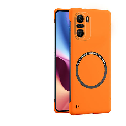 Funda Dura Plastico Rigida Carcasa Mate con Mag-Safe Magnetic para Xiaomi Mi 11i 5G Naranja