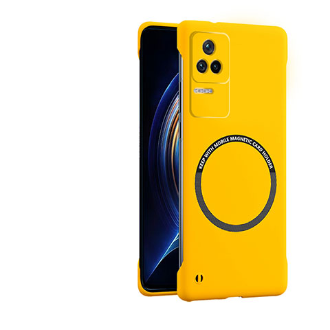 Funda Dura Plastico Rigida Carcasa Mate con Mag-Safe Magnetic para Xiaomi Redmi K50 5G Amarillo