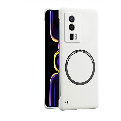 Funda Dura Plastico Rigida Carcasa Mate con Mag-Safe Magnetic para Xiaomi Redmi K60 5G Blanco