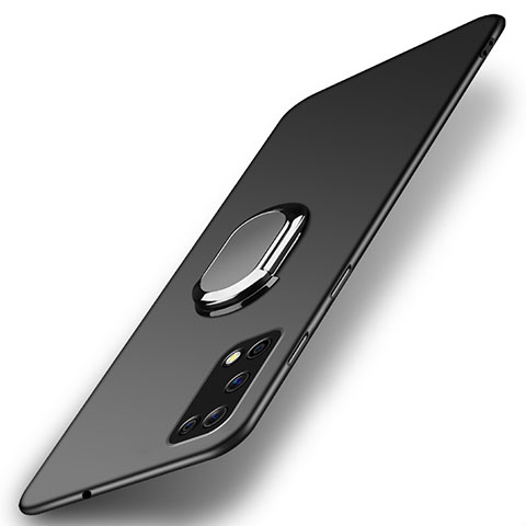 Funda Dura Plastico Rigida Carcasa Mate con Magnetico Anillo de dedo Soporte A01 para Oppo K7x 5G Negro