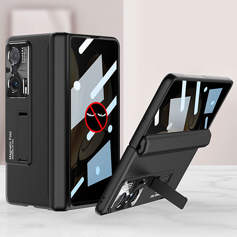 Funda Dura Plastico Rigida Carcasa Mate con Soporte AC3 para Huawei Honor Magic V 5G Negro