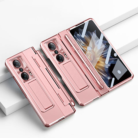 Funda Dura Plastico Rigida Carcasa Mate con Soporte ZL1 para Huawei Honor Magic Vs Ultimate 5G Oro Rosa