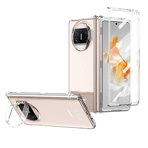 Funda Dura Plastico Rigida Carcasa Mate con Soporte ZL1 para Huawei Mate X3 Claro