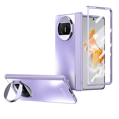 Funda Dura Plastico Rigida Carcasa Mate con Soporte ZL1 para Huawei Mate X5 Morado