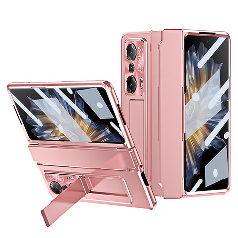 Funda Dura Plastico Rigida Carcasa Mate con Soporte ZL2 para Huawei Honor Magic Vs 5G Oro Rosa