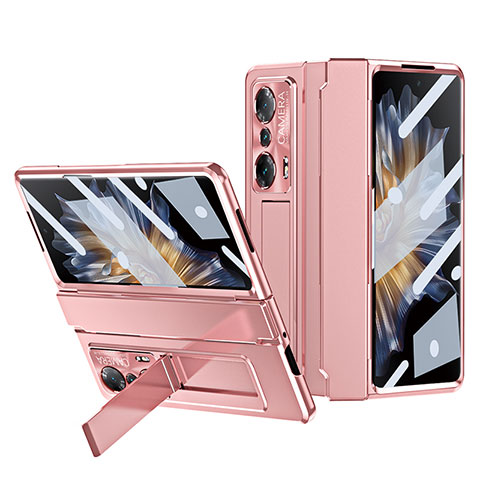 Funda Dura Plastico Rigida Carcasa Mate con Soporte ZL2 para Huawei Honor Magic Vs Ultimate 5G Oro Rosa