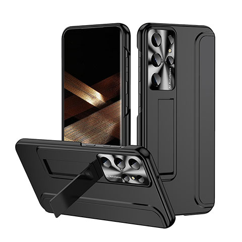 Funda Dura Plastico Rigida Carcasa Mate con Soporte ZL2 para Samsung Galaxy S24 Ultra 5G Negro