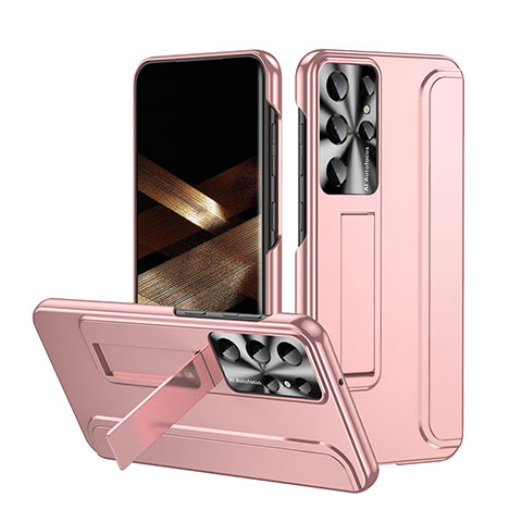 Funda Dura Plastico Rigida Carcasa Mate con Soporte ZL2 para Samsung Galaxy S24 Ultra 5G Oro Rosa