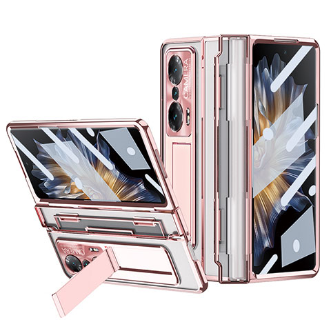 Funda Dura Plastico Rigida Carcasa Mate con Soporte ZL4 para Huawei Honor Magic Vs 5G Oro Rosa