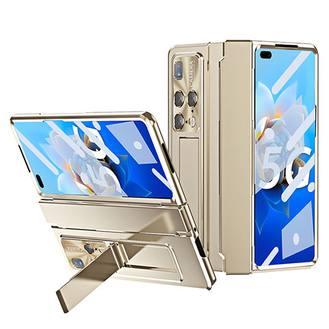 Funda Dura Plastico Rigida Carcasa Mate con Soporte ZL4 para Huawei Mate X2 Oro