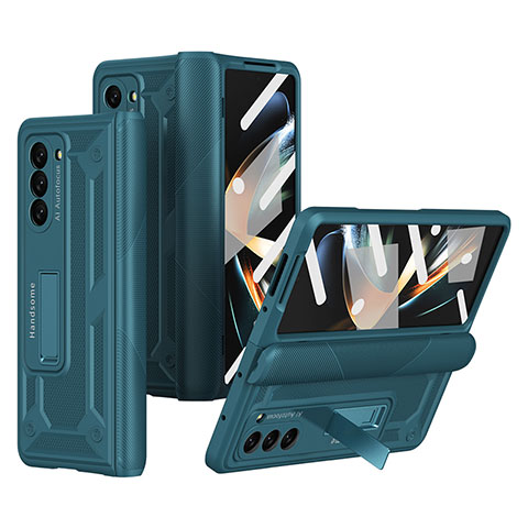 Funda Dura Plastico Rigida Carcasa Mate con Soporte ZL4 para Samsung Galaxy Z Fold5 5G Verde