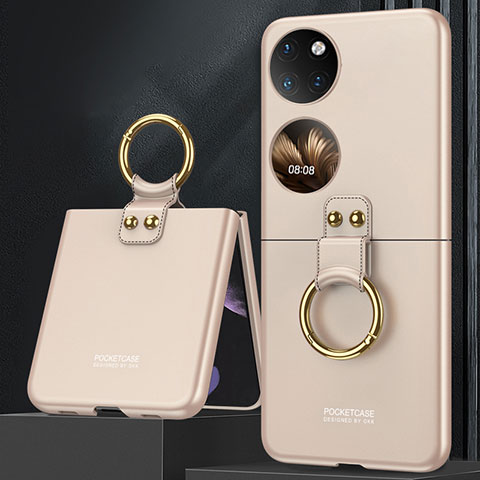 Funda Dura Plastico Rigida Carcasa Mate Frontal y Trasera 360 Grados AC2 para Huawei P50 Pocket Oro