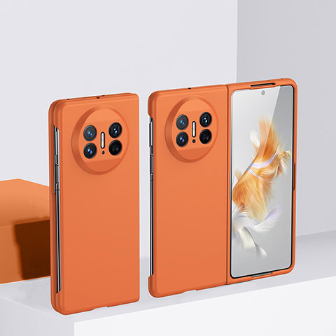 Funda Dura Plastico Rigida Carcasa Mate Frontal y Trasera 360 Grados BH1 para Huawei Mate X3 Naranja