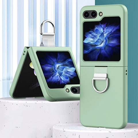 Funda Dura Plastico Rigida Carcasa Mate Frontal y Trasera 360 Grados BH1 para Samsung Galaxy Z Flip5 5G Menta Verde