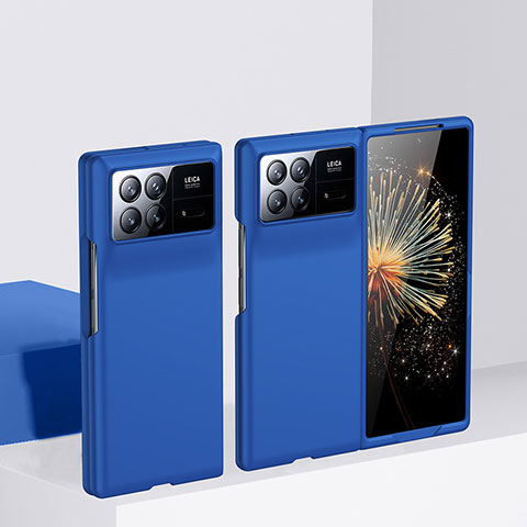 Funda Dura Plastico Rigida Carcasa Mate Frontal y Trasera 360 Grados BH1 para Xiaomi Mix Fold 3 5G Azul