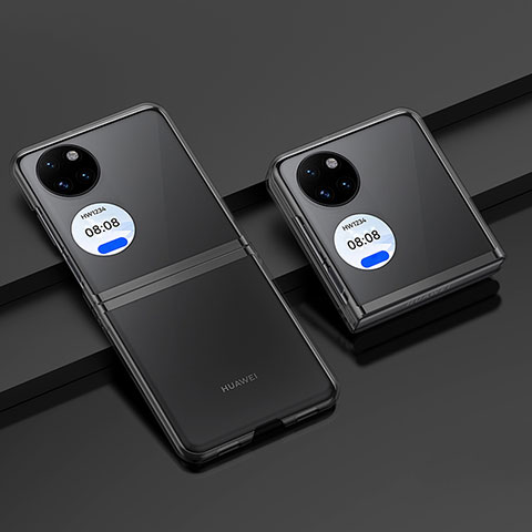 Funda Dura Plastico Rigida Carcasa Mate Frontal y Trasera 360 Grados BH2 para Huawei P60 Pocket Claro